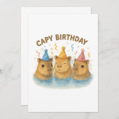 Capy Birthday Einladung (Vorne/Hinten)