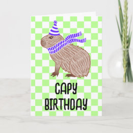 Capy Birthday Funny Capybara Lover Gruß Karte