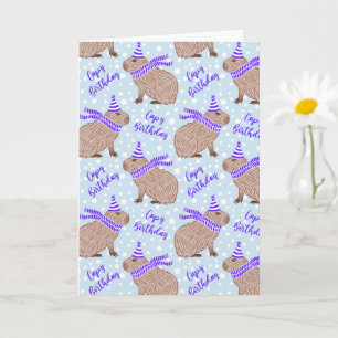 Capy Birthday Funny Capybara Lover Gruß Karte