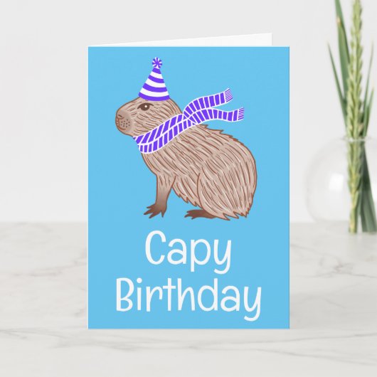 Capy Birthday Funny Capybara Lover Karte (Vorderseite)