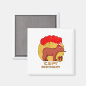 Capy Birthday Magnet (Vorderseite/Rückseite)