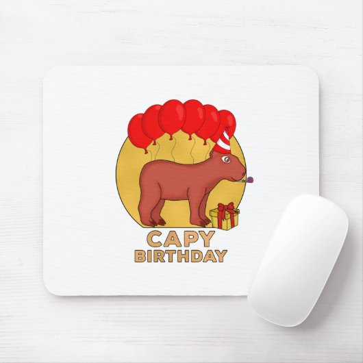 Capy Birthday Mousepad (Mit Mouse)