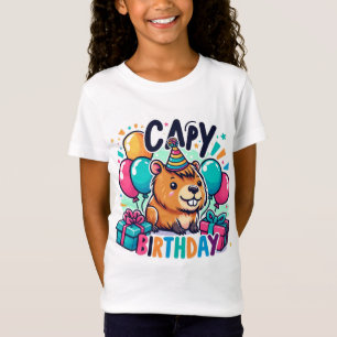 Capy Birthday Niedlich Floral Capybara Party T-Shirt