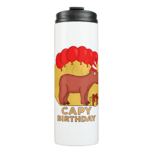 Capy Birthday Thermosbecher