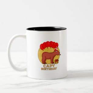 Capy Birthday Zweifarbige Tasse