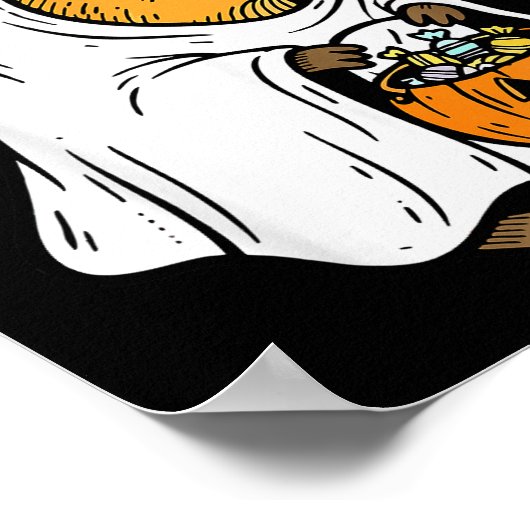 Capy-boo-ra Cappy Halloween Funny Capybara Costume Poster (Ecke)