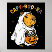 Capy-boo-ra Cappy Halloween Funny Capybara Costume Poster (Vorne)