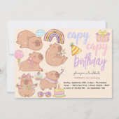 Capy capy birthday invitation einladung (Vorderseite)