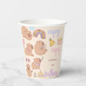Capy capy birthday  pappbecher (Vorderseite)