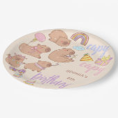 Capy capy birthday pappteller (Schrägansicht)