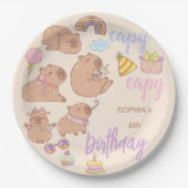 Capy capy birthday pappteller (Vorderseite)