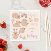 Capy capy birthday serviette (Beispiel)