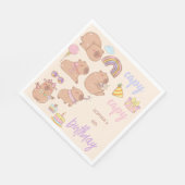 Capy capy birthday serviette (Ecke)