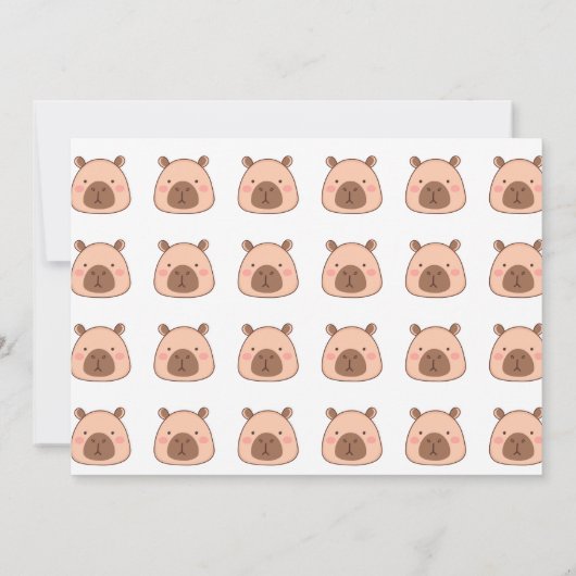 Capy capy capybara birthday invitation einladung (Rückseite)