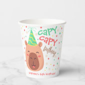 Capy capy capybara birthday pappbecher (Vorderseite)