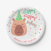 Capy capy capybara birthday pappteller (Vorderseite)