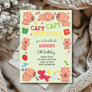 Capy capy Capybara Geburtstag Einladung
