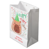 Capy capy Capybara Geburtstag Mittlere Geschenktüte (Vorderseite Schrägansicht)
