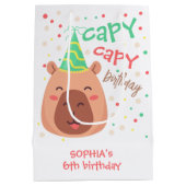 Capy capy Capybara Geburtstag Mittlere Geschenktüte (Rückseite)