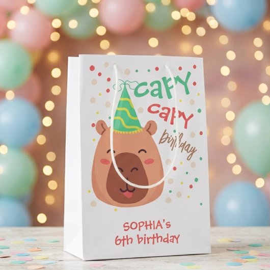 Capy capy Capybara Geburtstag Mittlere Geschenktüte