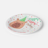 Capy capy Capybara Geburtstag Pappteller (Schrägansicht)