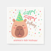 Capy capy Capybara Geburtstag Serviette (Vorderseite)