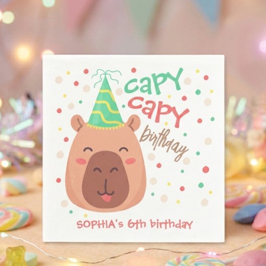 Capy capy Capybara Geburtstag Serviette