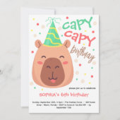 Capy capy Capybara-Geburtstagseinladung Einladung (Vorderseite)