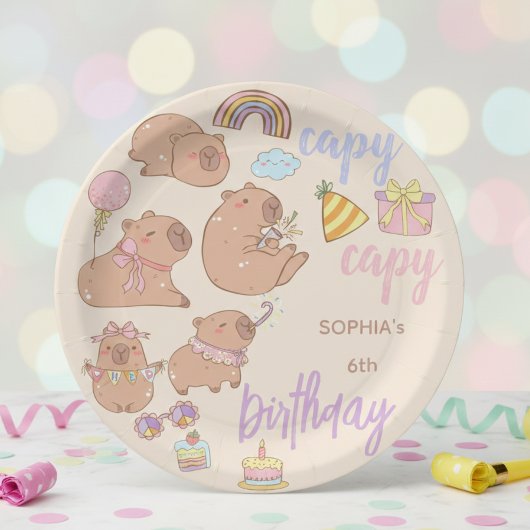 Capy capy Geburtstag Pappteller