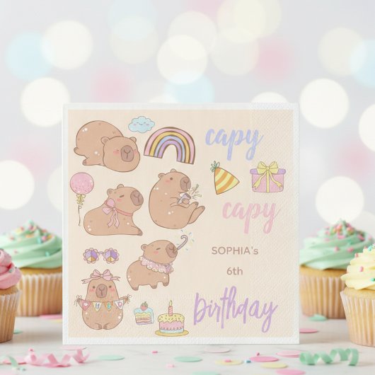 Capy Capy Geburtstag Serviette