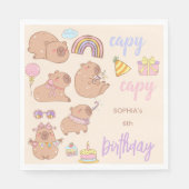 Capy Capy Geburtstag Serviette (Vorderseite)