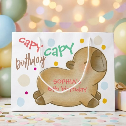 Capy-Capybara-Birthday Große Geschenktüte