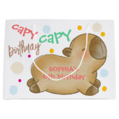 Capy-Capybara-Birthday Große Geschenktüte (Vorderseite)