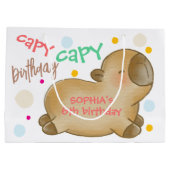 Capy-Capybara-Birthday Große Geschenktüte (Rückseite)