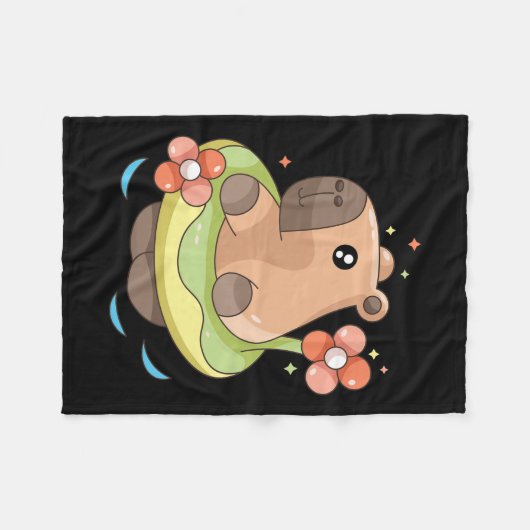 Capy Capybara Floatie Funny Xmas im Juli Mädchen K Fleecedecke (Vorderseite (Horizontal))