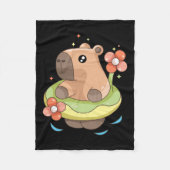 Capy Capybara Floatie Funny Xmas im Juli Mädchen K Fleecedecke (Vorderseite)