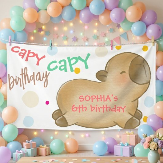 Capy Capybara Geburtstag Banner