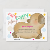 Capy Capybara Geburtstag Feiertagskarte (Vorderseite)