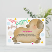 Capy Capybara Geburtstag Feiertagskarte (Stehend Vorderseite)