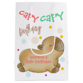 Capy-Capybara-Geburtstag Mittlere Geschenktüte (Rückseite)