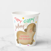 Capy Capybara Geburtstag Pappbecher (Rückseite)