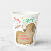 Capy Capybara Geburtstag Pappbecher (Vorderseite)