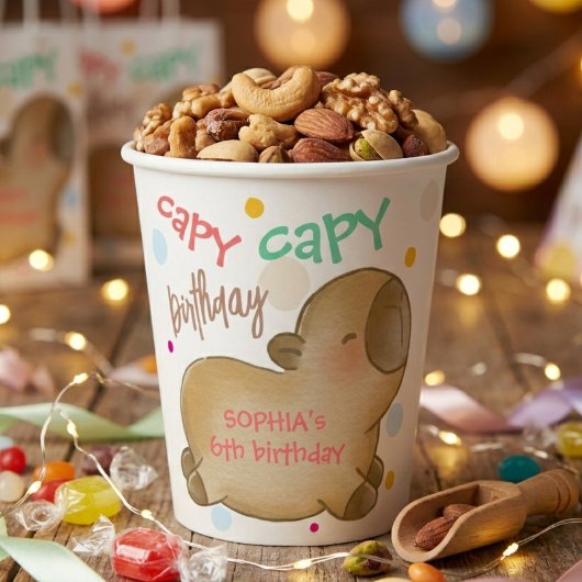 Capy Capybara Geburtstag Pappbecher