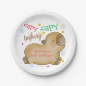 Capy-Capybara-Geburtstag Pappteller (Vorderseite)