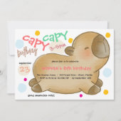 Capy-Capybara-Geburtstagseinladung Einladung (Vorderseite)