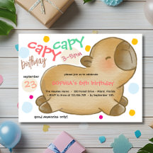 Capy-Capybara-Geburtstagseinladung