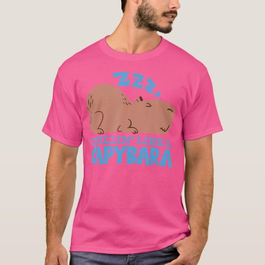 Capy Chillin' like a Capybara Capybara T-Shirt (Vorderseite)