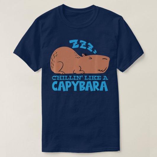 Capy Chillin like a Capybara Pajama Capybara 1 T-Shirt (Design vorne)