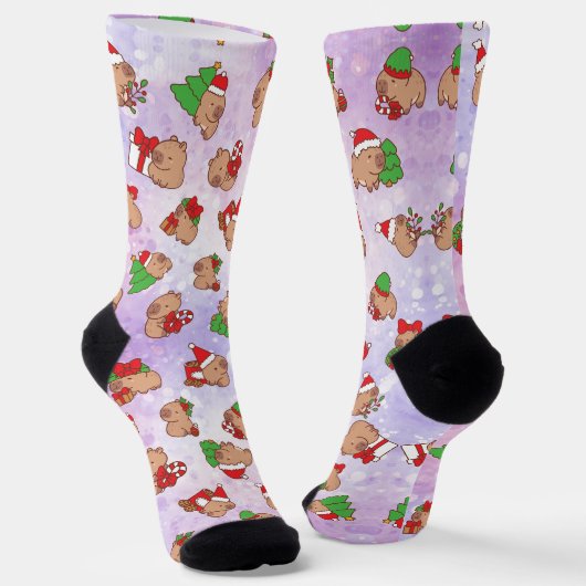 Capy Christmas Cozy Socken (Gewinkelt)