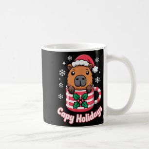 Capy Ferien Süßer Capybara Weihnachten Santa Hut  Kaffeetasse